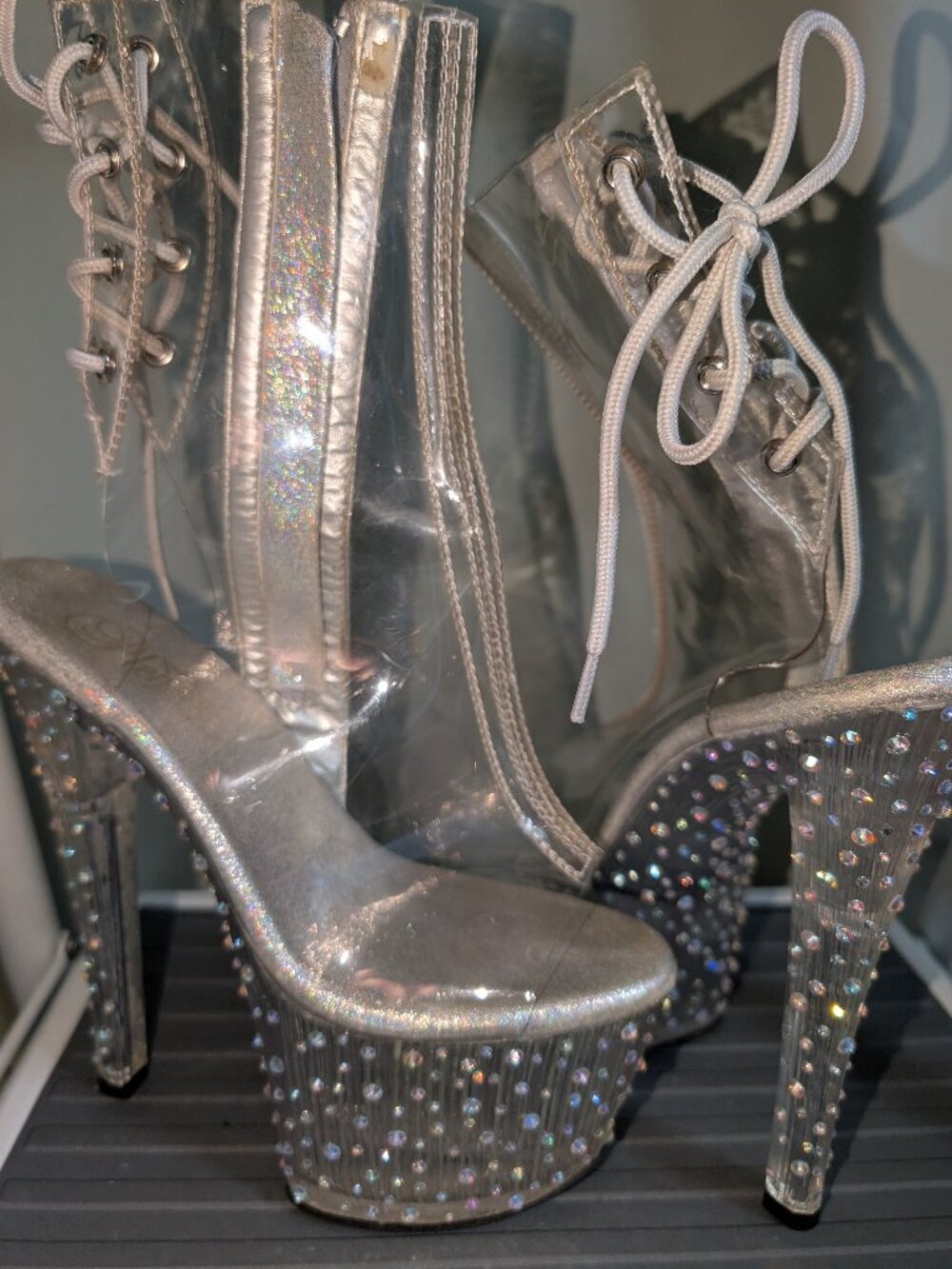 Crystal Pleaser Pump 6